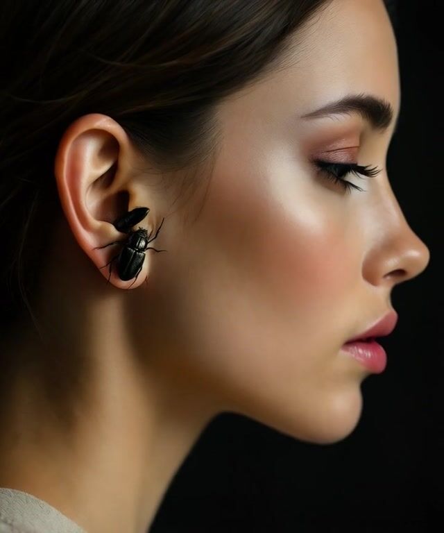 *Scarab's Journey: A Surreal Ear Invasion*