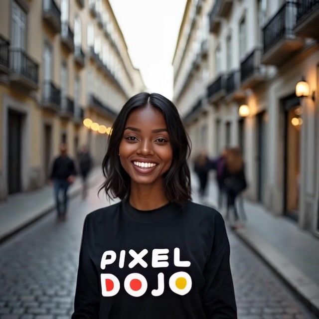 Woman Smiles and Walks Away