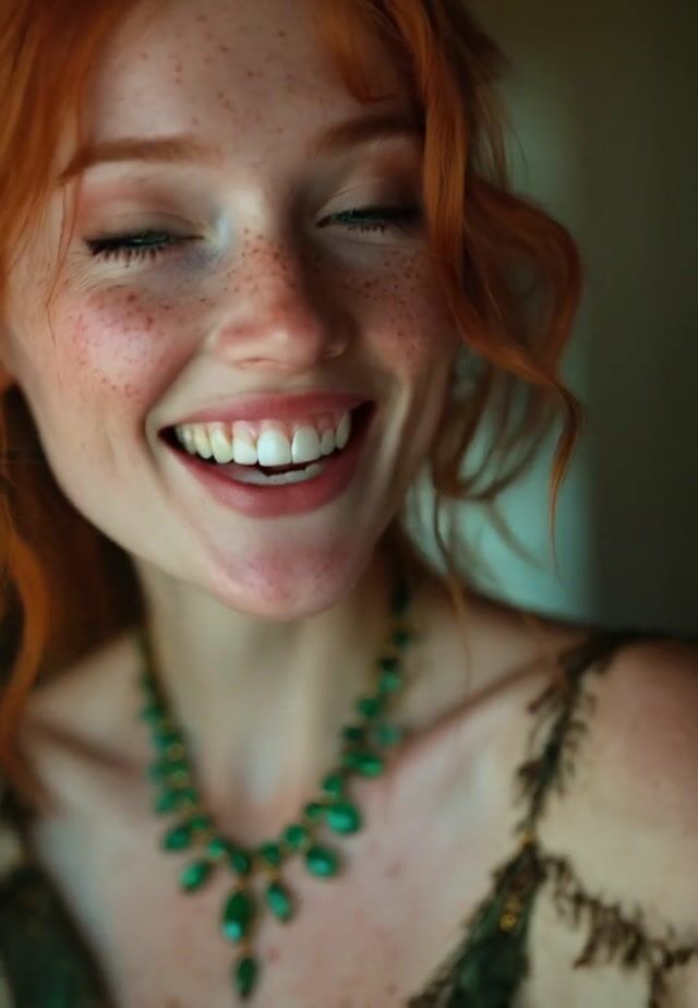 Woman Smiling and Talking Authentic and Engaging