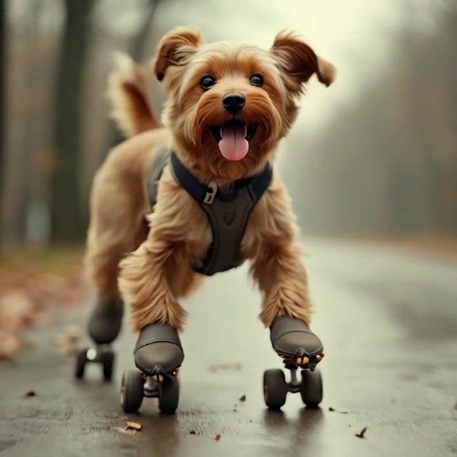 *Skating Dog Delight: A Canine Roller Adventure*---