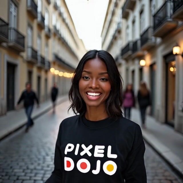Dynamic Video of a Smiling Woman Talking