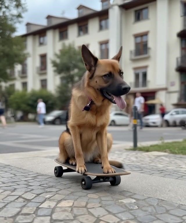 *Dog Riding Past Camera - A Joyful Journey*