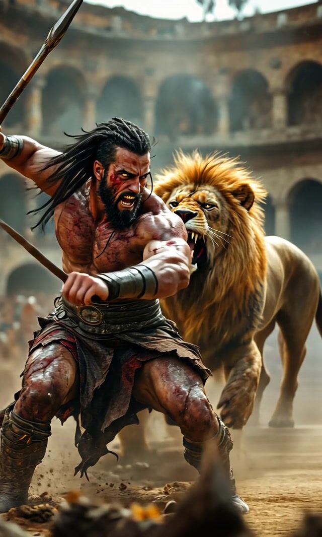 Warrior vs Lion Epic Battle for Survival