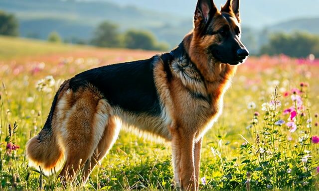 German Shepherd Walking Slowly Relaxing Dog Video