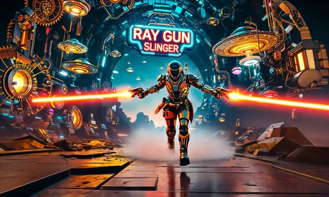 Space Gunslinger's High-Tech Duel: UFOs and Laser Guns
