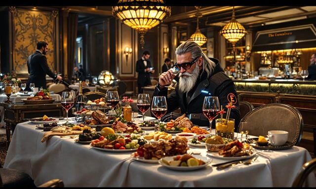 SteffN Dines in Style at Moriarty's Hotel: A Futuristic Feast