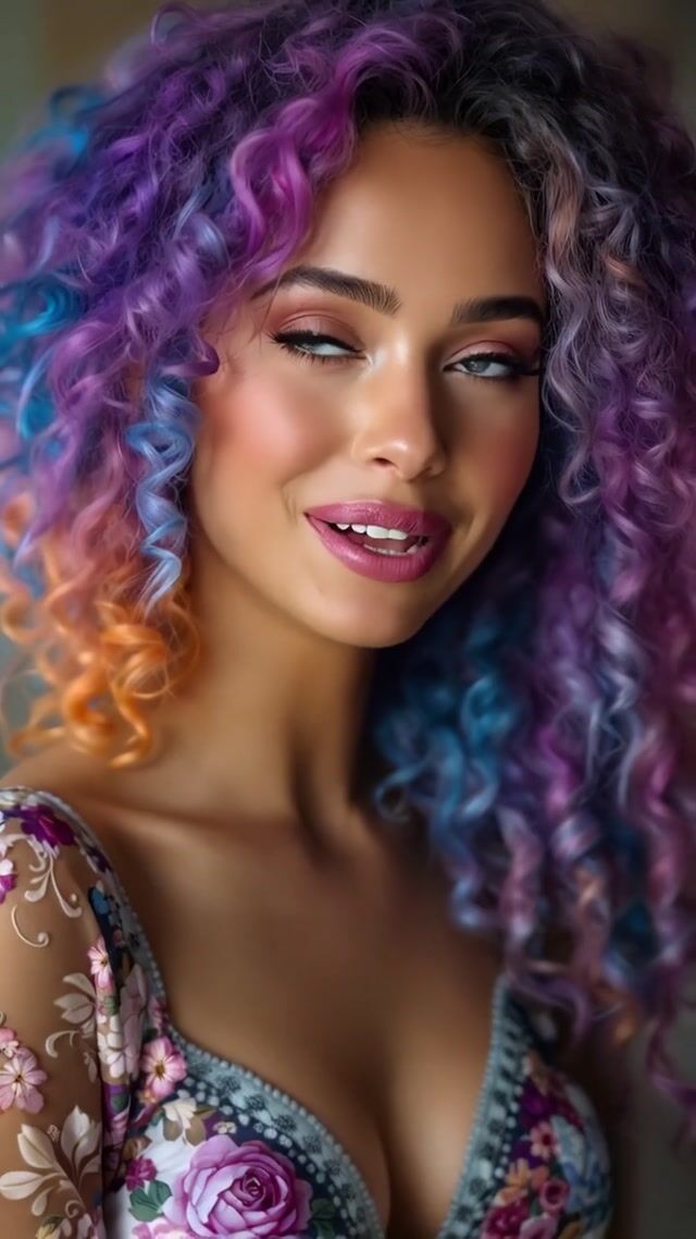 Woman Smiling and Talking Happy Conversation