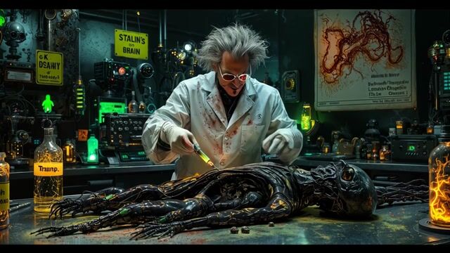 Evil Mad Scientist Uncovers Alien Secrets