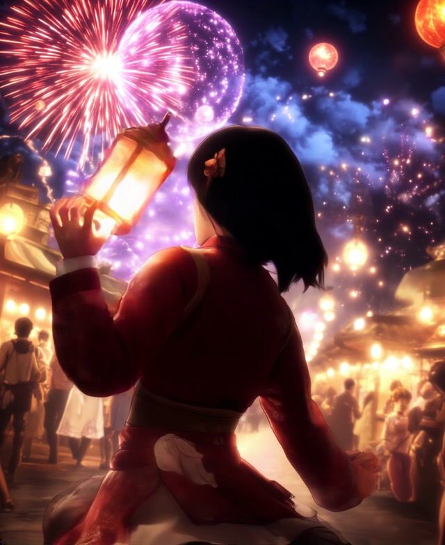 Fireworks and Twirling Dance
