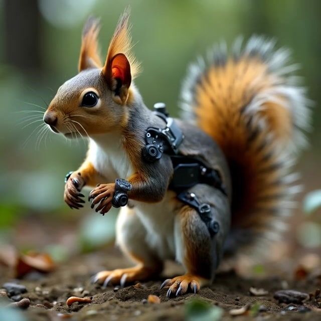 Flying Squirrel: Gliding Through the Night