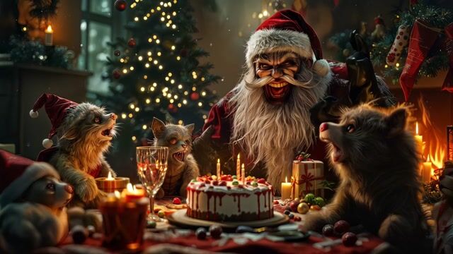 Evil Santa's Scary Christmas Story: Snow Inside, Bears Shake with Fear