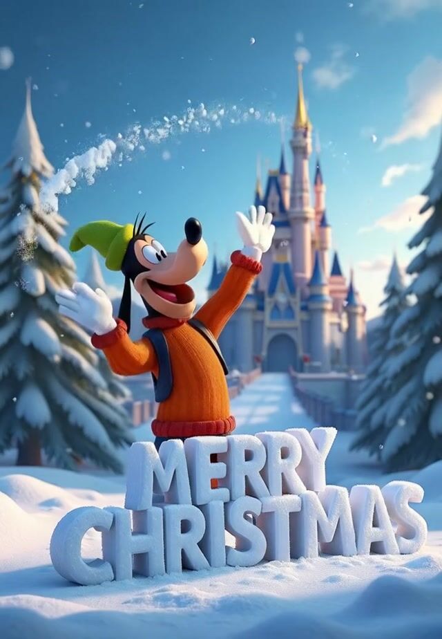 Snowy Christmas Cheer: Waving Smiles in the Sunshine---