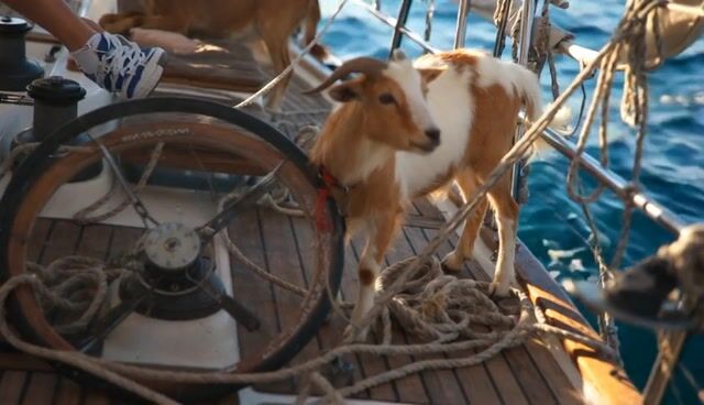 AI-generated image: a goat with a naked woman
