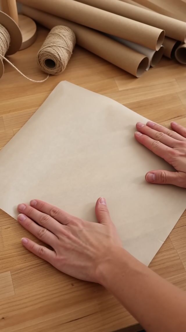 Hands Smoothing Ivory Paper