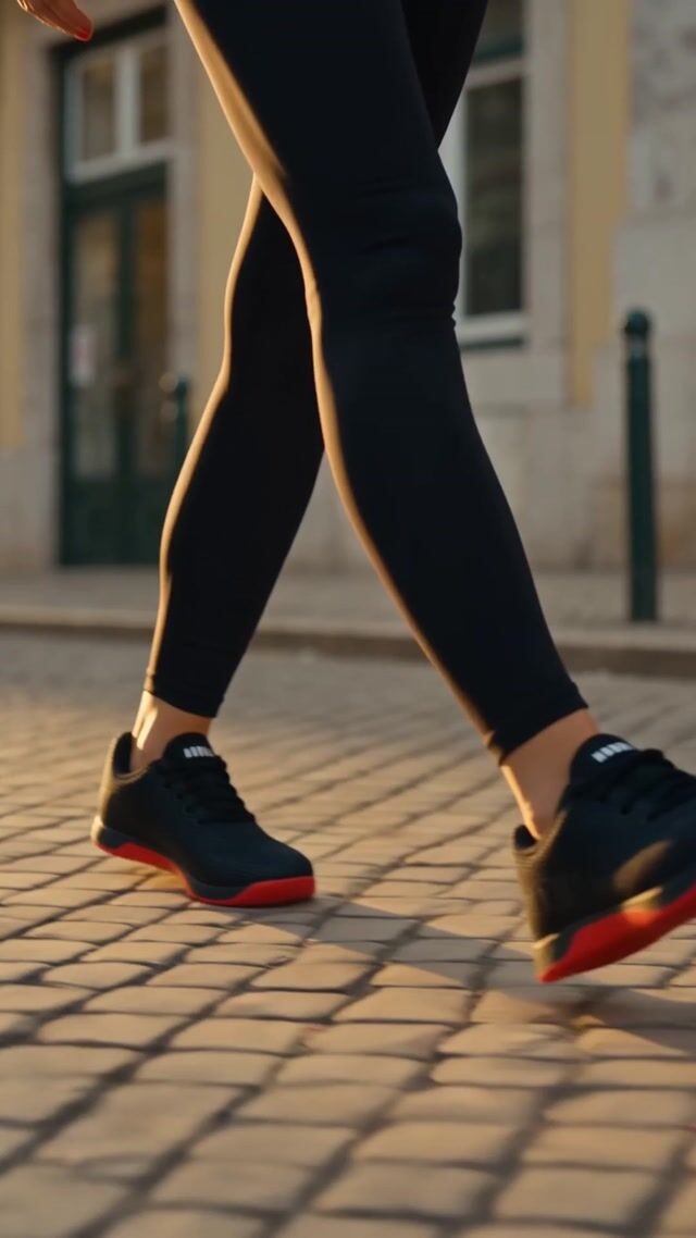 Crimson Stride at Golden Hour