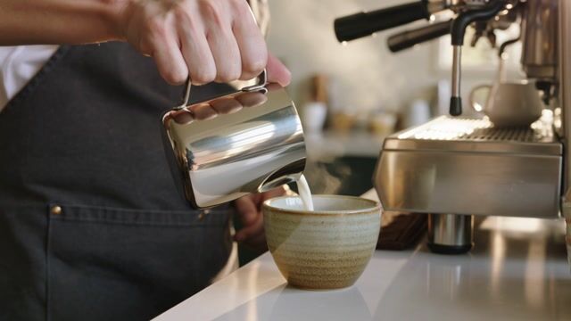 Barista's Steady Morning Pour