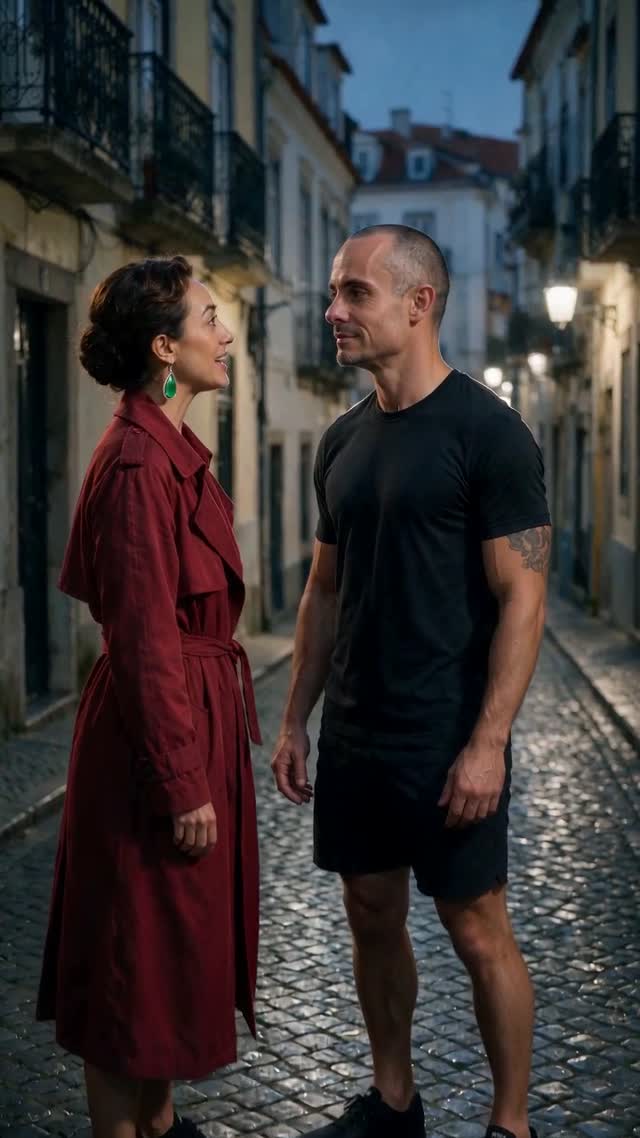 Intimate Gaze on Lisbon Streets