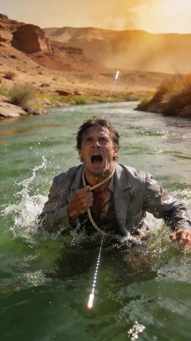 Rope-Bound Flight Through Canyon Rapids
