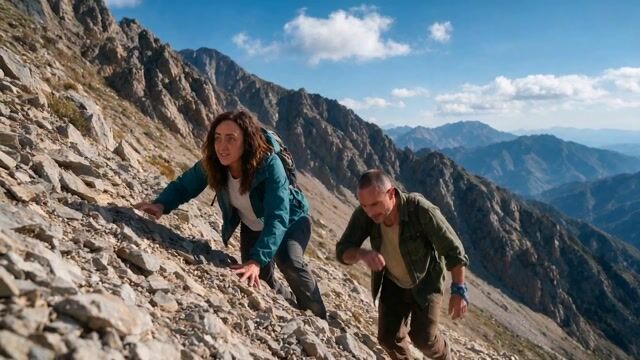 Rugged Ascent Across Mountain Slopes