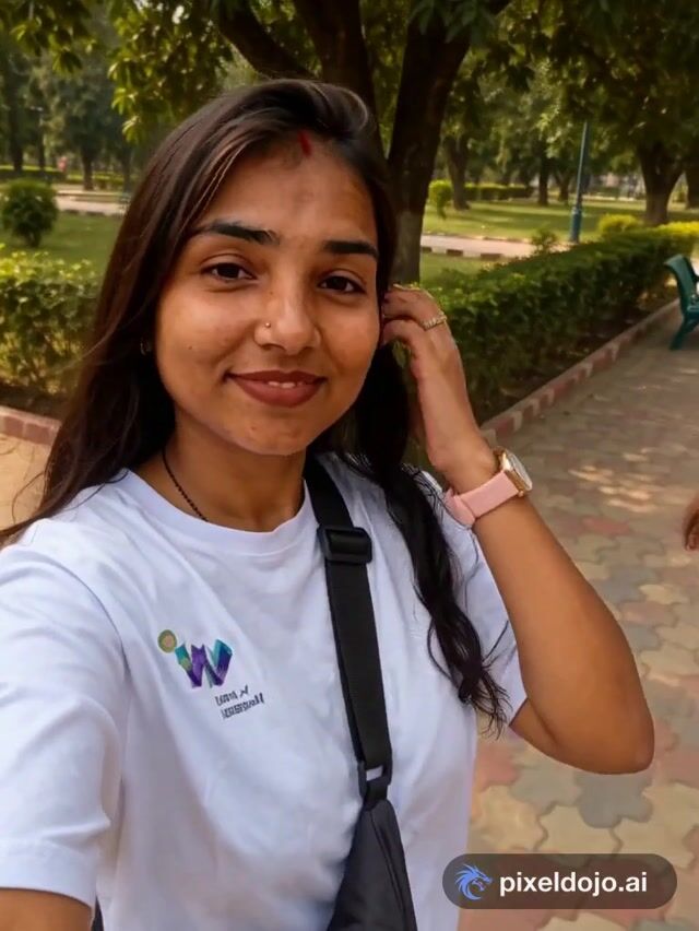 Sunlit Park Portrait Smile