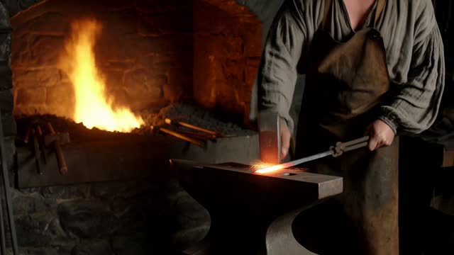 Forging Steel in Firelight