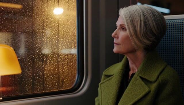 Rainlit Train Contemplation