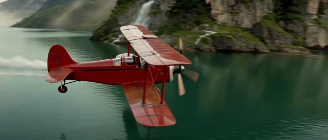 Crimson Wings Over Fjord