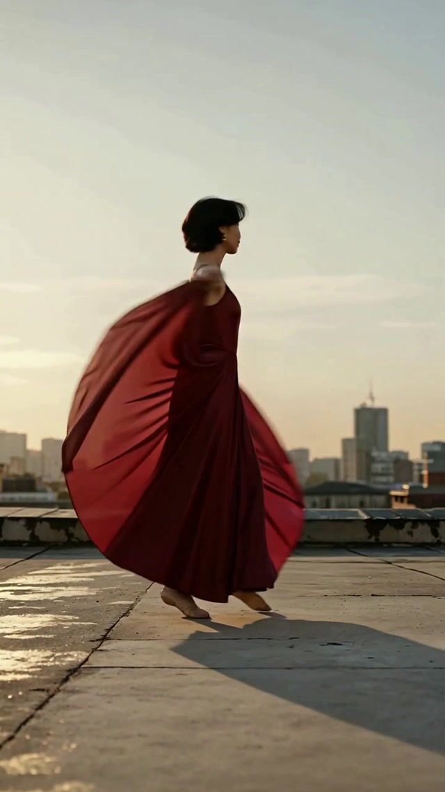 Crimson Spin at Golden Hour