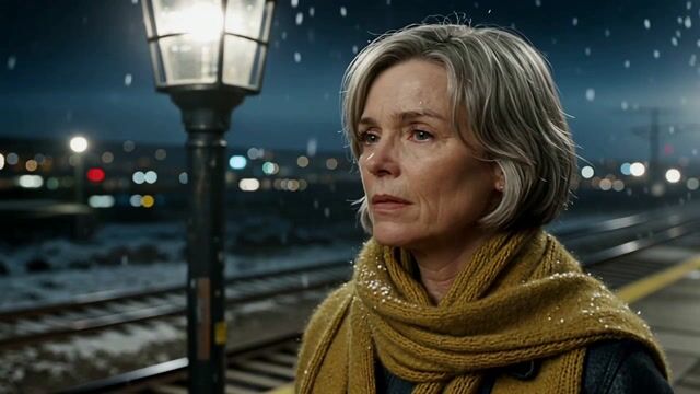 Last Train in Falling Snow