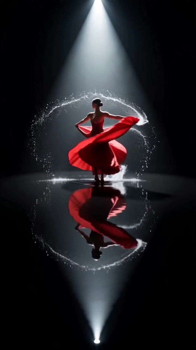 Crimson Spiral In Spotlight