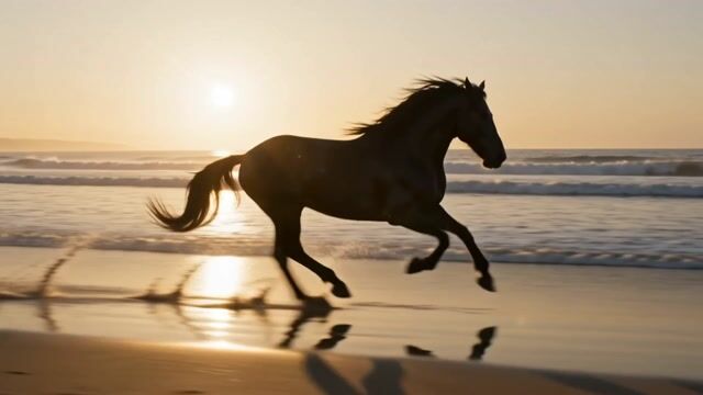 Dawn Gallop In Surf
