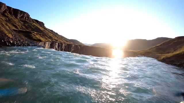 Glacial River at Sunrise