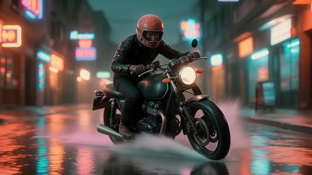 Neon Rain Cafe Racer
