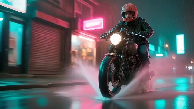 Neon Rain Cafe Racer
