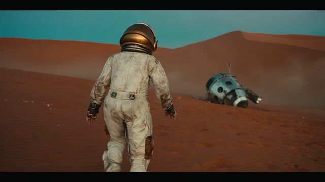 Lone Walk Toward Wreckage