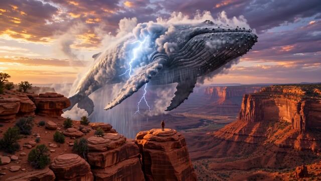 Storm Leviathan Over Canyon