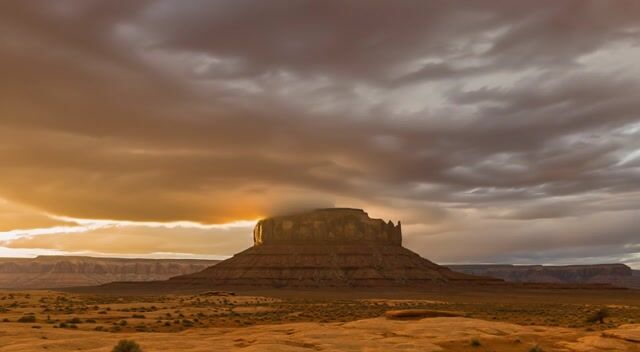 Stormlight Over Desert Mesa