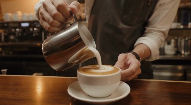 Barista Pouring Latte Art