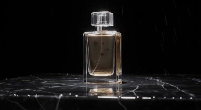 Amber Perfume in Falling Rain