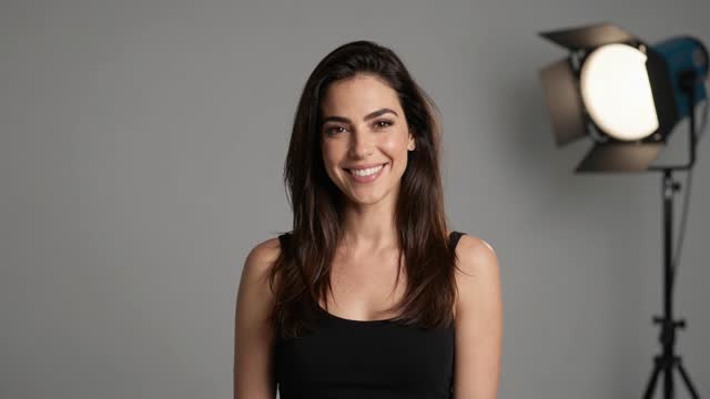 Radiant Smile in Studio Light