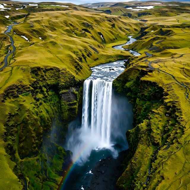 Highland Cascade with Spectral Arc