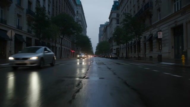 Reflections on Rain-Slicked Streets