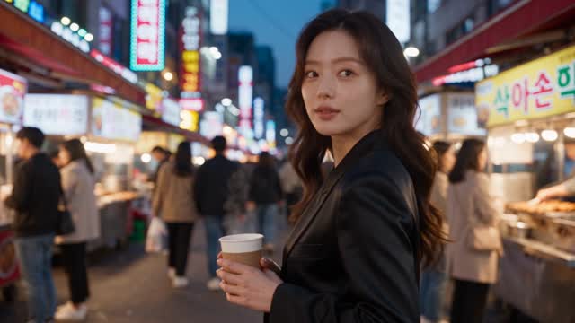 Neon Street Glance