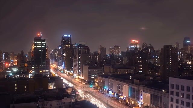 Luminescent Metropolis at Midnight