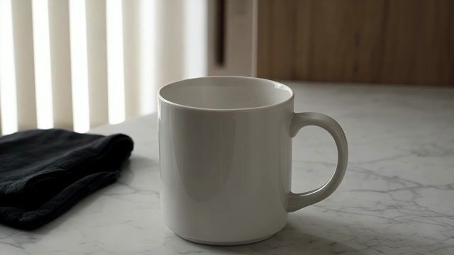 Luminous White Mug at Rest