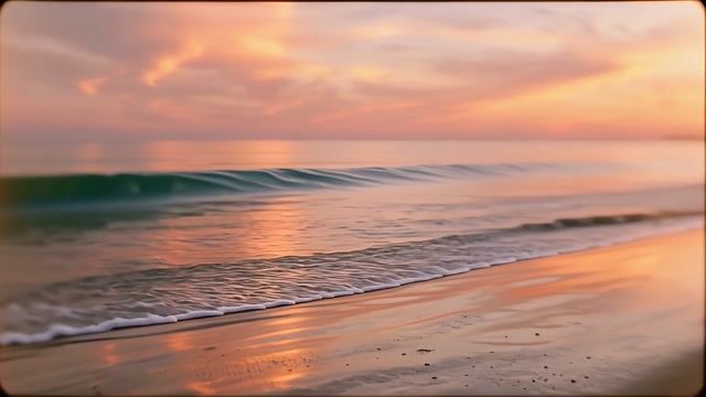 Waves Kissing Amber Shores