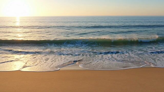 Golden Light on Rolling Waves