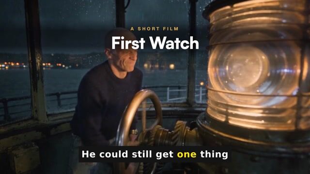 The title card of First Watch, a short film made from one sentence.