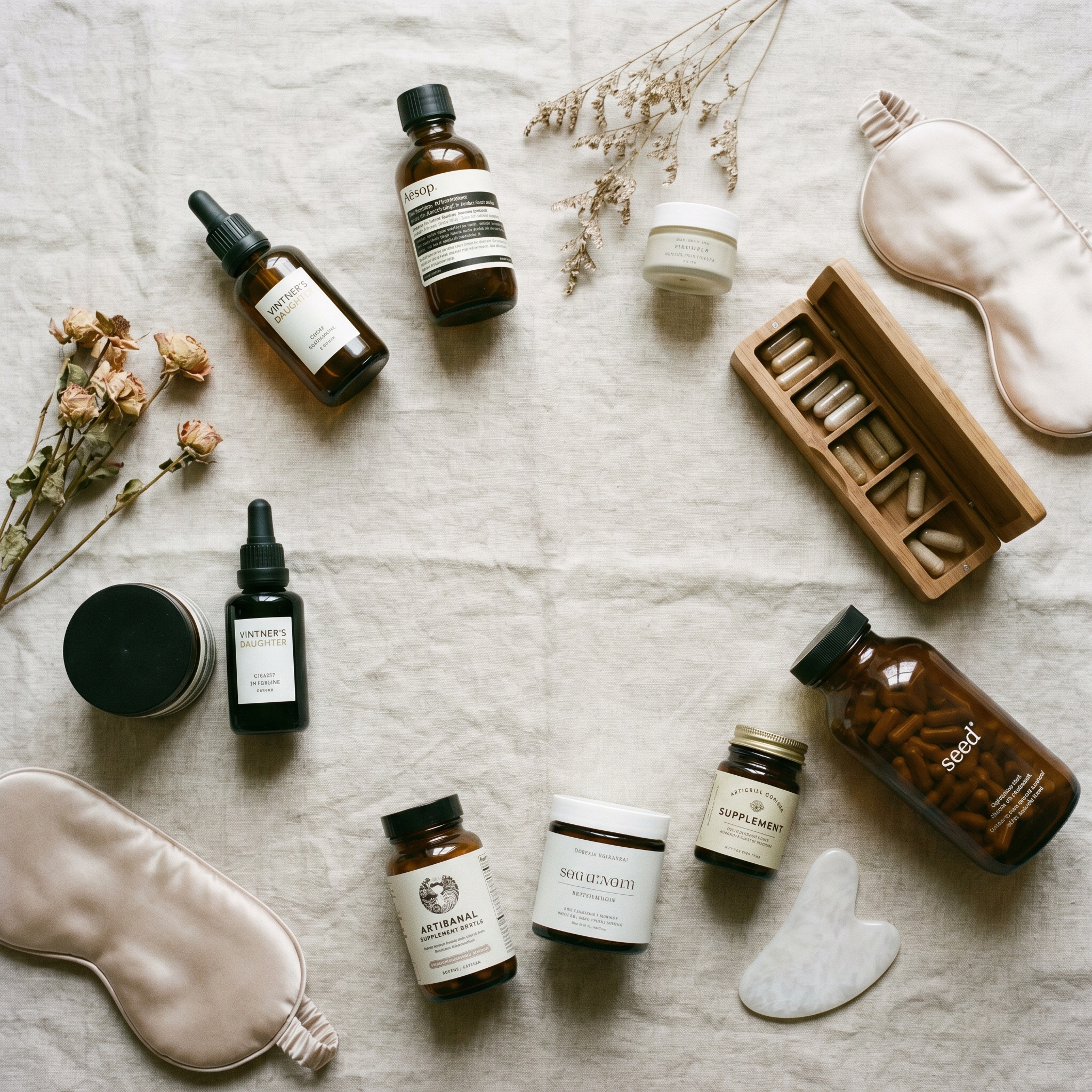 Wellness flatlay