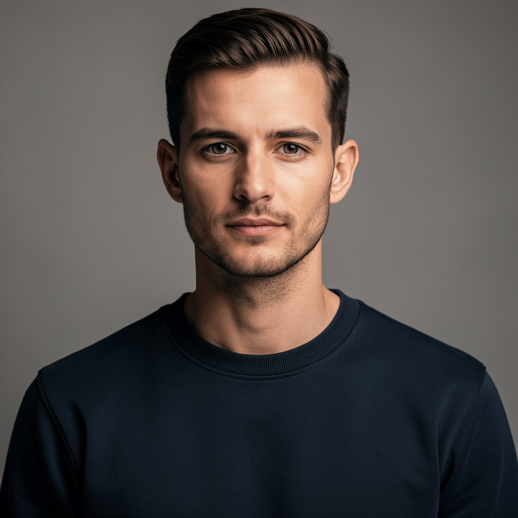 Reference image: studio portrait of Alex